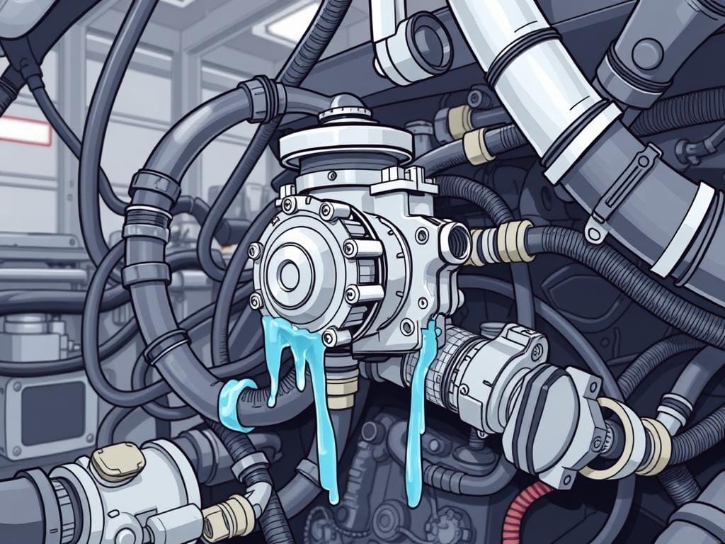 bomba de agua y fugas en el sistema