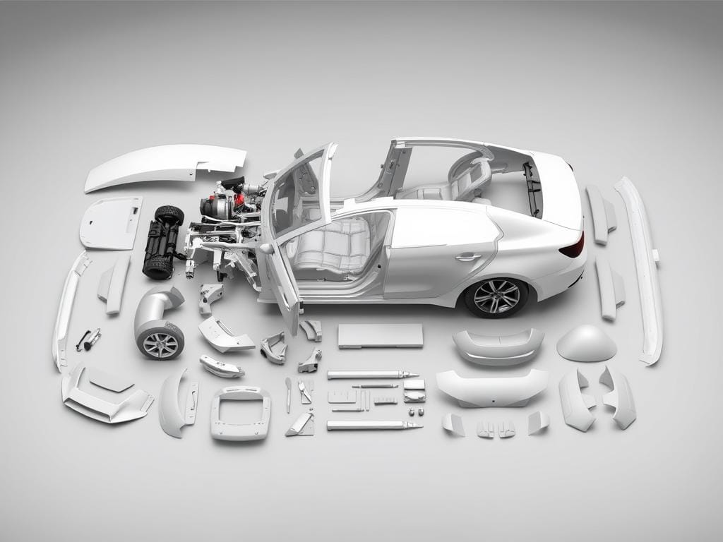Partes del carro para pintar Partes del carro para pintar