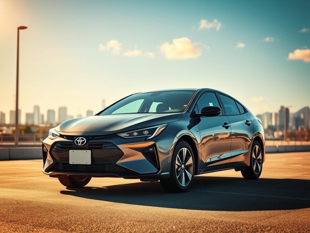 A photo of a hybrid vehicle showcasing its benefits in a bright, sunny environment. The foreground features the vehicle, its sleek and modern design prominently displayed, with a focus on its fuel-efficient hybrid powertrain. The middle ground includes a city skyline in the background, representing the urban setting where hybrid vehicles excel. The lighting is natural and warm, casting a welcoming glow on the scene. The composition is balanced, with the vehicle positioned slightly off-center to create visual interest. The overall atmosphere conveys the advantages of hybrid vehicles, such as reduced emissions, improved fuel economy, and environmental sustainability, in the context of a thriving Colombian city. A photo of a hybrid vehicle showcasing its benefits in a bright, sunny environment. The foreground features the vehicle, its sleek and modern design prominently displayed, with a focus on its fuel-efficient hybrid powertrain. The middle ground includes a city skyline in the background, representing the urban setting where hybrid vehicles excel. The lighting is natural and warm, casting a welcoming glow on the scene. The composition is balanced, with the vehicle positioned slightly off-center to create visual interest. The overall atmosphere conveys the advantages of hybrid vehicles, such as reduced emissions, improved fuel economy, and environmental sustainability, in the context of a thriving Colombian city.
