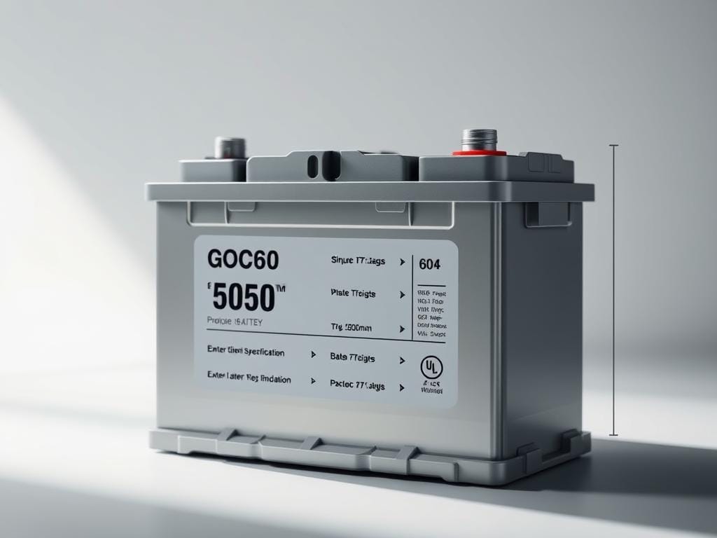 Detailed technical specifications of a car battery in a clean, well-lit studio setting. Prominent display of the battery's dimensions, weight, voltage, and other key technical data. Metallic housing with a sleek, modern design. Intricate circuitry and components visible, showcasing the battery's internal structure. Soft shadows and highlights accentuate the battery's form and surface textures. The overall mood is one of precision, functionality, and technological sophistication. Detailed technical specifications of a car battery in a clean, well-lit studio setting. Prominent display of the battery's dimensions, weight, voltage, and other key technical data. Metallic housing with a sleek, modern design. Intricate circuitry and components visible, showcasing the battery's internal structure. Soft shadows and highlights accentuate the battery's form and surface textures. The overall mood is one of precision, functionality, and technological sophistication.