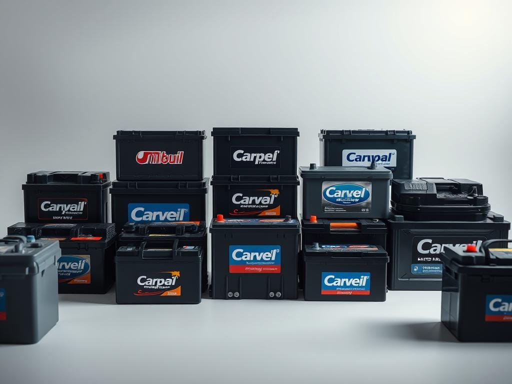 A close-up shot of various car battery brands displayed on a clean, neutral background, illuminated by soft, directional lighting to showcase their details and textures. The batteries are arranged in a visually appealing, symmetrical layout, allowing the viewer to clearly see the distinct logos, designs, and sizes of the popular battery models available for home delivery service in Bogotá. The image conveys a sense of professionalism, reliability, and the wide range of options for car owners in need of a quick and convenient battery replacement. A close-up shot of various car battery brands displayed on a clean, neutral background, illuminated by soft, directional lighting to showcase their details and textures. The batteries are arranged in a visually appealing, symmetrical layout, allowing the viewer to clearly see the distinct logos, designs, and sizes of the popular battery models available for home delivery service in Bogotá. The image conveys a sense of professionalism, reliability, and the wide range of options for car owners in need of a quick and convenient battery replacement.