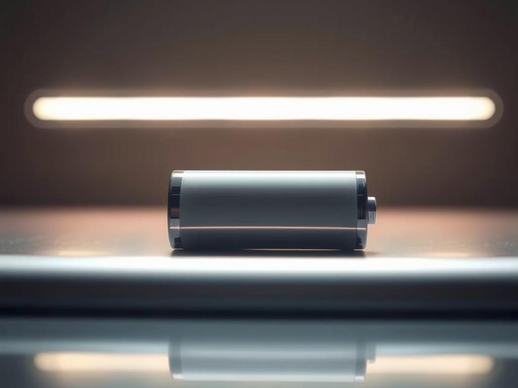 A pristine battery resting on a sleek, metallic surface, surrounded by a soft, warm glow emanating from a sophisticated lighting setup. The battery's surface reflects the light, showcasing its premium quality and attention to detail. The background is a subtly blurred, muted tone, allowing the battery to take center stage and command the viewer's attention. The overall scene conveys a sense of reliability, durability, and high-end sophistication, perfectly complementing the "Ventajas de Elegir Nuestras Baterías Auxiliares" section of the article. A pristine battery resting on a sleek, metallic surface, surrounded by a soft, warm glow emanating from a sophisticated lighting setup. The battery's surface reflects the light, showcasing its premium quality and attention to detail. The background is a subtly blurred, muted tone, allowing the battery to take center stage and command the viewer's attention. The overall scene conveys a sense of reliability, durability, and high-end sophistication, perfectly complementing the "Ventajas de Elegir Nuestras Baterías Auxiliares" section of the article.