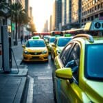 Cambio rápido de batería para taxis y transporte público en Bogotá