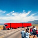 El camión más largo con 113 remolques