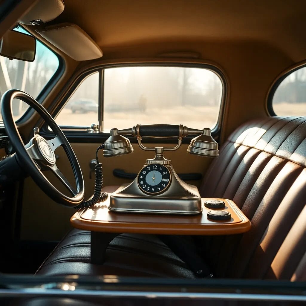 El teléfono de coche de 15 kilos