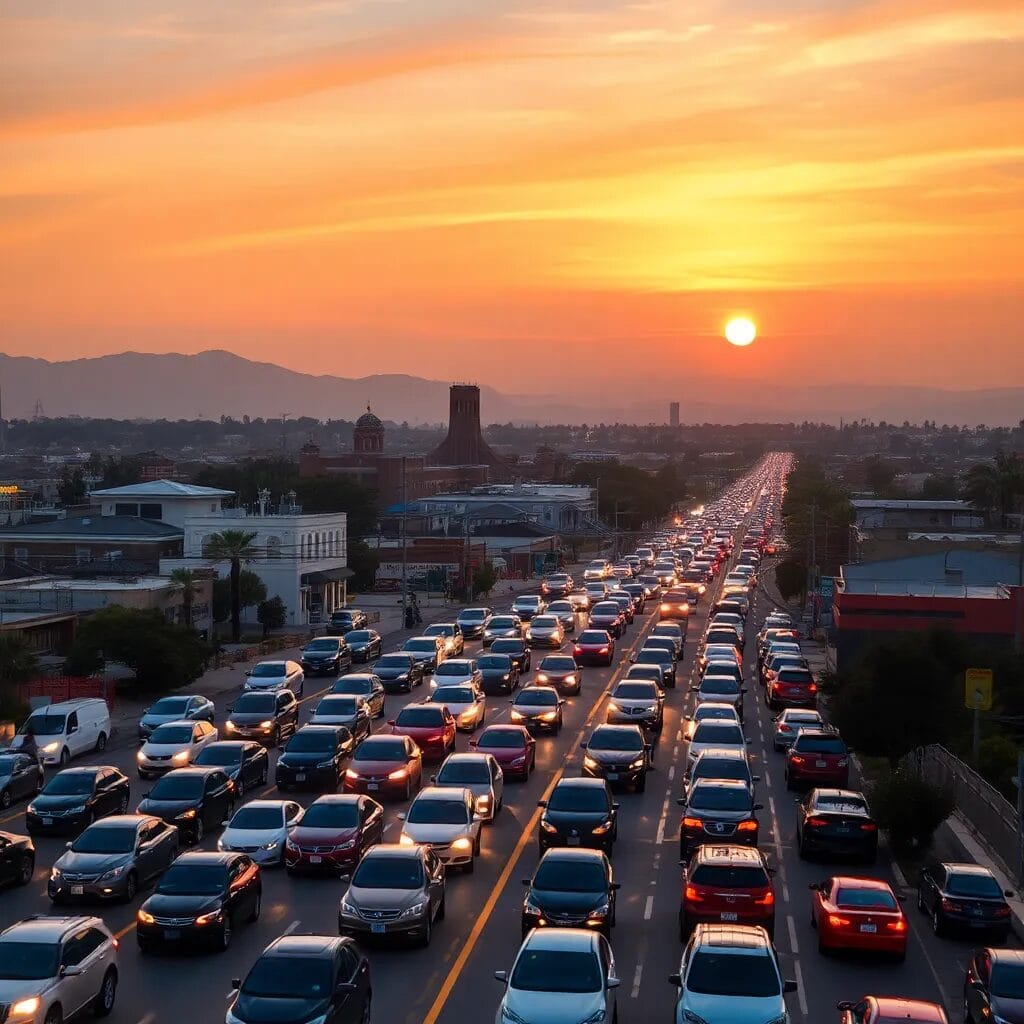 En Los Ángeles hay más coches que personas