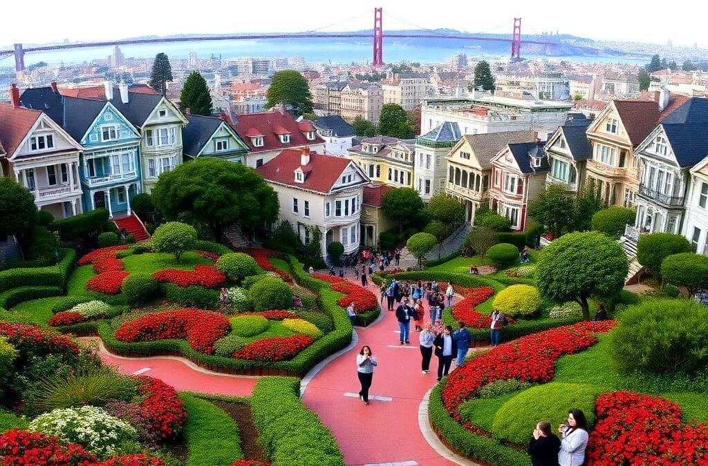 La calle más curva del mundo en San Francisco