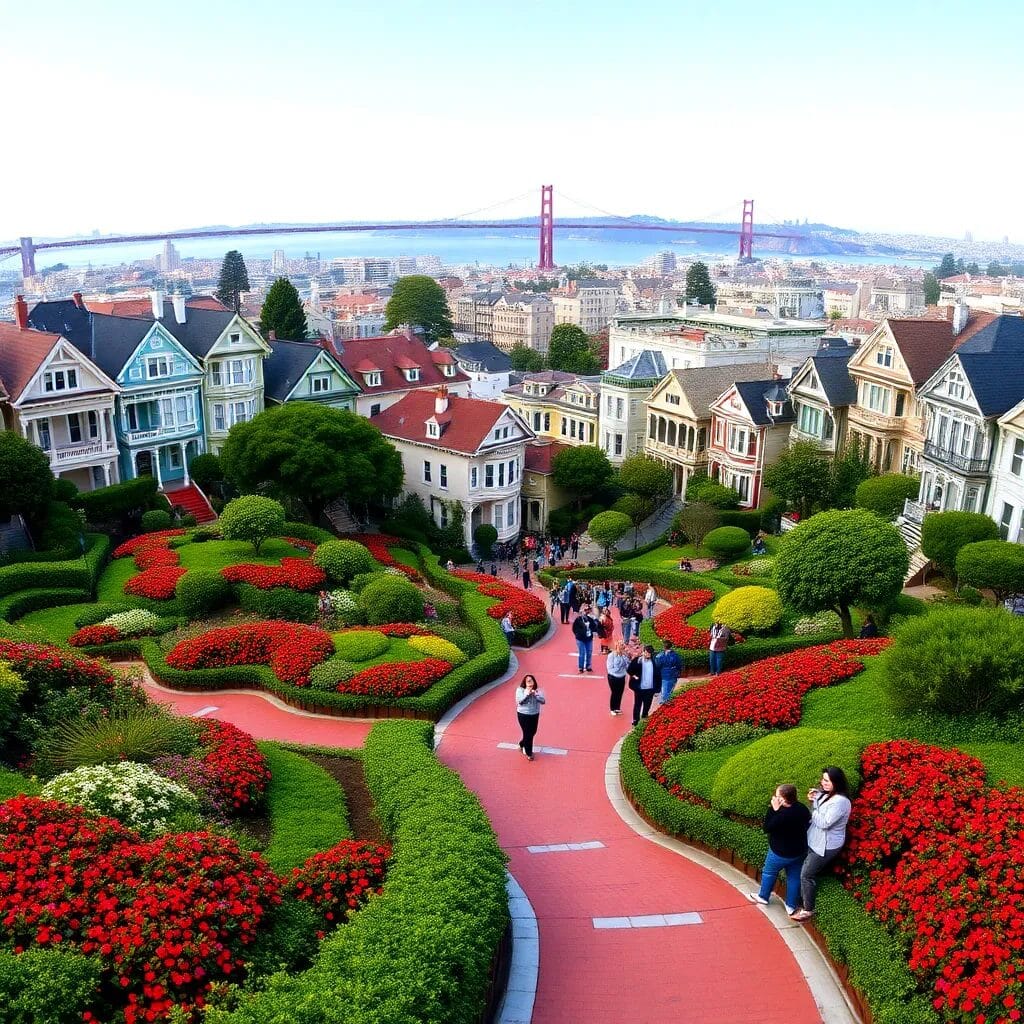 La calle más curva del mundo en San Francisco