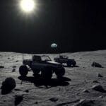 Los coches lunares que siguen en la Luna