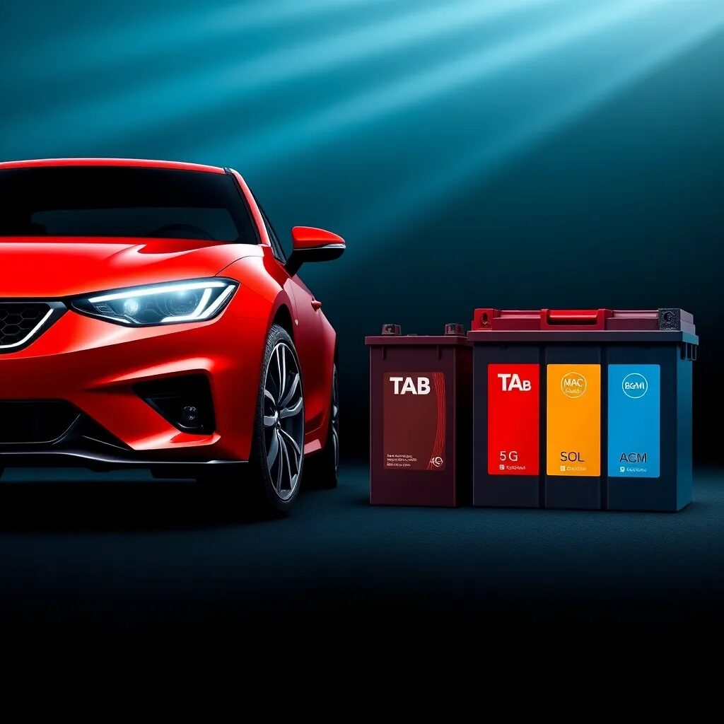 Venta Baterías para Carro a Domicilio Bogotá Coche rojo y baterías de automóviles.