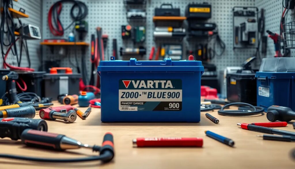 Venta Baterías para Carro a Domicilio Bogotá Batería Varta en taller desordenado.