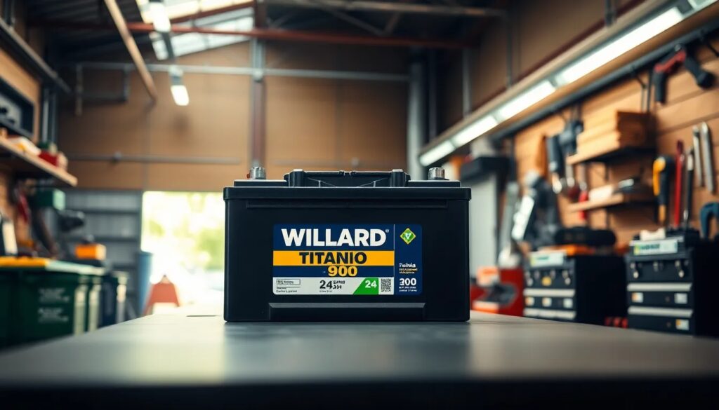 Batería Willard Titanio 900 en taller