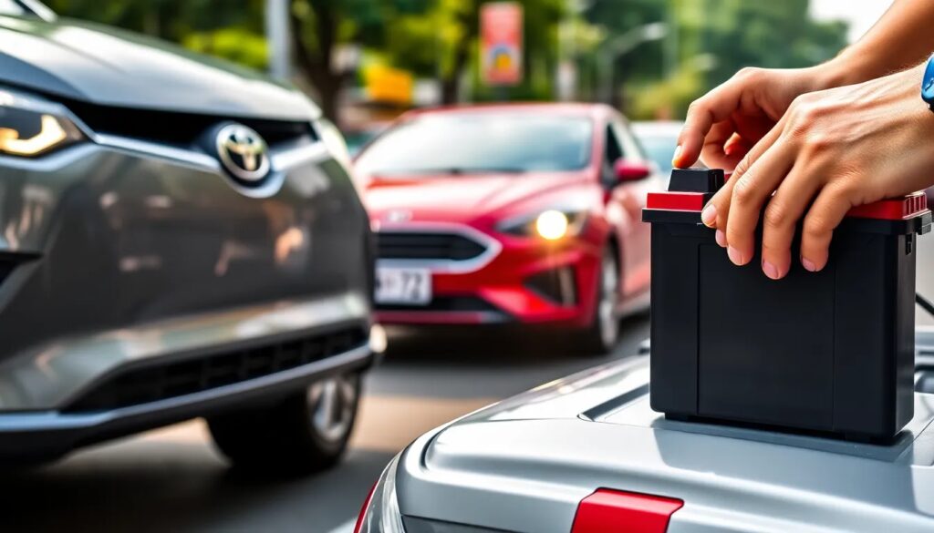 Cambio de batería en la calle