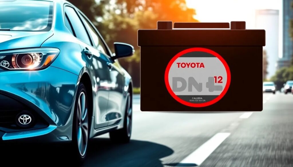 Venta Baterías para Carro a Domicilio Bogotá Batería Toyota junto a un automóvil.