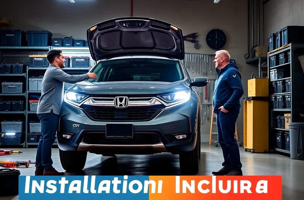 Instalación de batería en Honda CR-V.