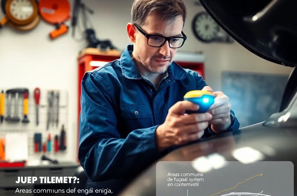 Hombre revisando un vehículo en taller.